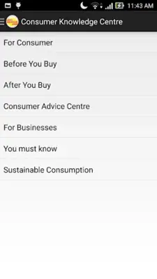 Consumer Knowledge Centre android App screenshot 1